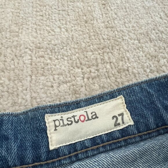 Pistola Blue Ripped Jeans Denim Shorts 27 - Picture 2 of 9
